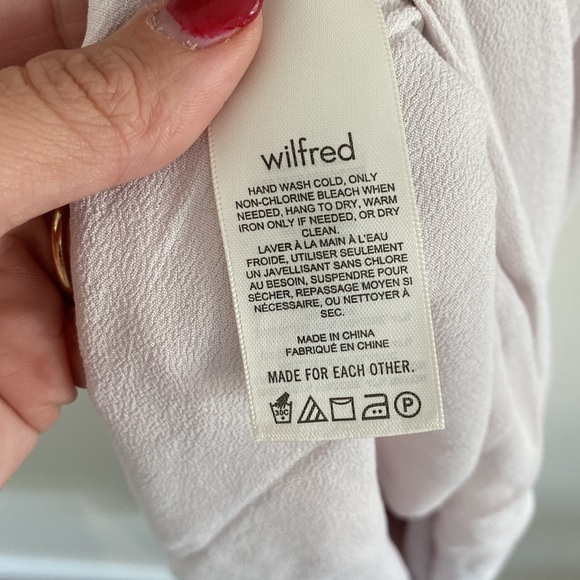 NWT Wilfred Artizia Affogato Vin Gris Pale Pink Gray Midi Slip Dress Size 6 - Picture 11 of 12